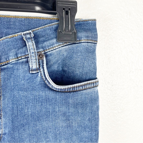 FREE PEOPLE Exposed Button Fly Intentionally Ripped Frayed Hem Jeans, Size 27 - Picture 8 of 12